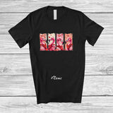 MacnyStore - Personalized Custom Name Flamingo Valentine Collection; Adorable Hearts; Girls Women Farmer T-Shirt