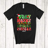 MacnyStore - Personalized Custom Name Very Merry Police Officer; Wonderful Christmas Lights Tinsel Jobs T-Shirt