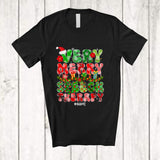 MacnyStore - Personalized Custom Name Very Merry Speech Therapy; Wonderful Christmas Lights Tinsel Jobs T-Shirt
