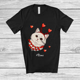 MacnyStore - Personalized Custom Name Surprise Cat Valentine Face; Lovely Cat Owner Lover Hearts T-Shirt