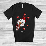 MacnyStore - Personalized Custom Name Surprise Chicken Valentine Face; Lovely Chicken Farmer Faming Lover T-Shirt