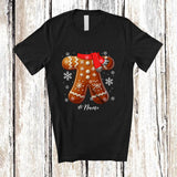 MacnyStore - Personalized Custom Name Gingerbread Man Body Cosplay; Humorous Christmas Cookie Baker T-Shirt