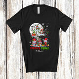 MacnyStore - Personalized Custom Name Gnomies Squad; Lovely Christmas Lights Gnomes On X-mas Tree; Family T-Shirt