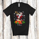 MacnyStore - Personalized Custom Name Santa Playing Trumpet; Amusing Christmas Musical Instruments Player T-Shirt