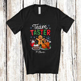 MacnyStore - Personalized Custom Name Team Taster; Awesome Christmas Dinner Gingerbread Family T-Shirt