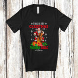 MacnyStore - Personalized Custom Name My Christmas Pajama Shirt; Joyful Santa Cello Player Musician T-Shirt