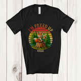 MacnyStore - Personalized Custom Name Foxed Up; Joyful Festival Oktoberfest Fox Drinking Beer; Vintage Retro T-Shirt