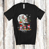 MacnyStore - Personalized Custom Name Gnomes On X-mas Tree; Lovely Christmas Moon Gnomies; Family T-Shirt