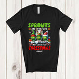 MacnyStore - Personalized Custom Name Sprouts For Life Not Just For Christmas; Lovely X-mas Moon; Vegan T-Shirt