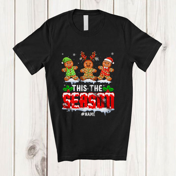 MacnyStore - Personalized Custom Name This The Season; Amazing Christmas Lights Three Gingerbread; Baker T-Shirt