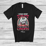 MacnyStore - Personalized Custom Name But I Want To Talk About My Chicken; Floral Leopard Rainbow Farmer T-Shirt