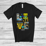 MacnyStore - Personalized Custom Name LOVE; Lovely Hanukkah Menorah Disc Golf Player; Sport Playing Team T-Shirt