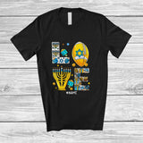 MacnyStore - Personalized Custom Name LOVE; Lovely Hanukkah Menorah Football Player; Sport Playing Team T-Shirt