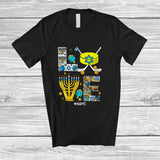 MacnyStore - Personalized Custom Name LOVE; Lovely Hanukkah Menorah Hockey Player; Sport Playing Team T-Shirt