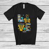 MacnyStore - Personalized Custom Name LOVE; Lovely Hanukkah Menorah Saxophone Player; Musical Instruments T-Shirt