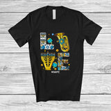 MacnyStore - Personalized Custom Name LOVE; Lovely Hanukkah Menorah Tuba Player; Musical Instruments T-Shirt