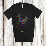 MacnyStore - Personalized Custom Name Mardi Gras Chicken Shape; Lovely Farm Animal Farmer; Parades Group T-Shirt