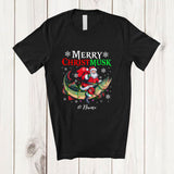 MacnyStore - Personalized Custom Name Merry Christmusk; Joyful Christmas Santa Muskellunge; Fish Fishing T-Shirt