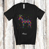 MacnyStore - Personalized Custom Name Mardi Gras Horse Shape; Lovely Farm Animal Farmer; Parades Group T-Shirt