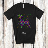 MacnyStore - Personalized Custom Name Mardi Gras Pug Shape; Lovely Mardi Gras Pug Owner; Parades Group T-Shirt