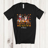 MacnyStore - Personalized Custom Name Pumpkin Spice & Woof; Lovely Thanksgiving Fall Dog Owner Lover T-Shirt