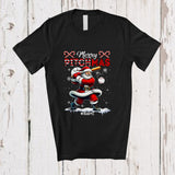 MacnyStore - Personalized Custom Name Merry Pitchmas; Joyful Christmas Santa Playing Baseball; Pitcher Player T-Shirt