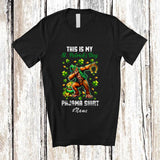 MacnyStore - Personalized Custom Name My St. Patrick's Day Pajama Shirt; Amusing Bigfoot Dabbing Horseshoe T-Shirt