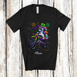 MacnyStore - Personalized Custom Name Unicorn On Dirt Bike; Lovely Mardi Gras Unicorn Biker; Parades Group T-Shirt