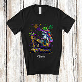 MacnyStore - Personalized Custom Name Unicorn On Excavator; Lovely Mardi Gras Unicorn Driver; Parades Group T-Shirt