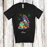 MacnyStore - Personalized Custom Name Unicorn On School Bus; Lovely Mardi Gras Unicorn Driver; Parades Group T-Shirt