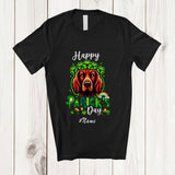 MacnyStore - Personalized Custom Name Happy St. Patrick's Day; Lovely Irish Setter Shamrock; Animal Lover T-Shirt