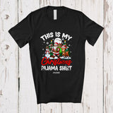 MacnyStore - Personalized Custom Name My Christmas Pajama Shirt; Joyful X-mas Santa Snowman T-Shirt