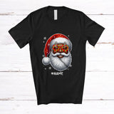 MacnyStore - Personalized Custom Name African Santa Sunglasses; Proud Christmas Santa Face; Black Afro T-Shirt
