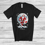 MacnyStore - Personalized Santa Playing Footgolf; Amusing Christmas Moon Custom Name Sport Player T-Shirt
