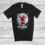 MacnyStore - Personalized Santa Playing Golf; Amusing Christmas Moon Custom Name Sport Player T-Shirt