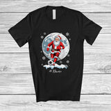 MacnyStore - Personalized Santa Playing Soccer; Amusing Christmas Moon Custom Name Sport Player T-Shirt