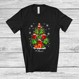 MacnyStore - Personalized Custom Name Boxing Christmas Tree Lights; Awesome X-mas Sport Player Team T-Shirt