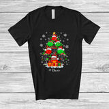 MacnyStore - Personalized Custom Name Disc Golf Christmas Tree Lights; Awesome X-mas Sport Player Team T-Shirt
