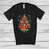 MacnyStore - Personalized Custom Name Football Christmas Tree Lights; Awesome X-mas Sport Player Team T-Shirt