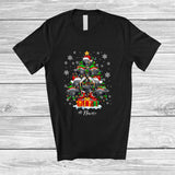 MacnyStore - Personalized Custom Name Hockey Christmas Tree Lights; Awesome X-mas Sport Player Team T-Shirt