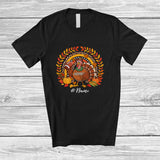 MacnyStore - Personalized Custom Name Football Turkey; Amazing Thanksgiving Rainbow; Sport Player Team T-Shirt