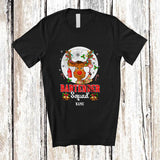 MacnyStore - Personalized Custom Name Bartender Squad; Proud Christmas Jobs Moon Reindeer; Family T-Shirt