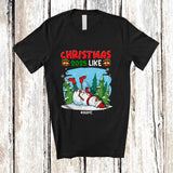 MacnyStore - Personalized Custom Name Christmas 2025 Like; Humorous X-mas Snowman Down Side Lazy; Family T-Shirt