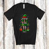 MacnyStore - Personalized Custom Name I'm Not An Elf I'm Just Short; Humorous Christmas Snowing Elf; Family T-Shirt