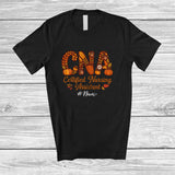 MacnyStore - Personalized Custom Name Certified Nursing Assistant; Happy Thanksgiving Fall CNA Nurse T-Shirt