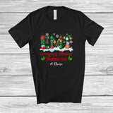 MacnyStore - Personalized Custom Name Emergency Medical Technician; Merry Christmas Winter EMT Nurse T-Shirt