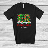 MacnyStore - Personalized Custom Name Emergency Room; Merry Christmas Winter ER Nurse Nursing T-Shirt
