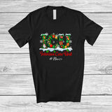 MacnyStore - Personalized Custom Name Intensive Care Unit; Merry Christmas Winter I.C.U Nurse Nursing T-Shirt
