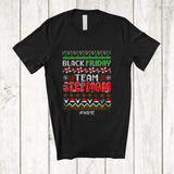 MacnyStore - Personalized Custom Name Black Friday Team Stepmom; Joyful Christmas Sweater Shopping Family T-Shirt