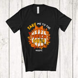 MacnyStore - Personalized Custom Name Take Me To The Pumpkin Patch; Amazing Thanksgiving Fall Leaf Farmer T-Shirt